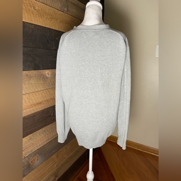 Men’s J Crew varsity v-neck button down gray cardigan Size XL collegiate preppy - Picture 3 of 7